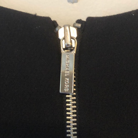 Michael Kors Black Sheath Dress with Satin Peplum - Picture 3 of 4